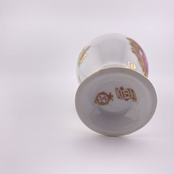 Limoges porcelain ewer,  small pitcher or vase Courting Couple - Picture 8 of 10